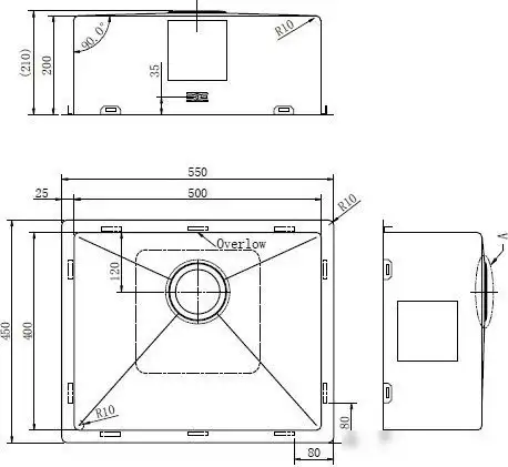 Кухонная мойка ZorG ZRE 5545 - фото товара