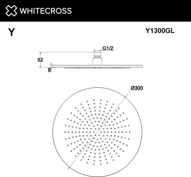 Верхний душ Whitecross Y1300GL (золото) - фото товара