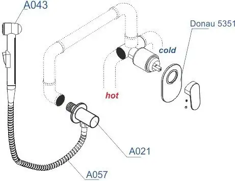 Гигиенический душ Wasserkraft A15357 - фото товара
