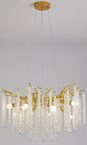 Подвесная люстра Estares Roxana 65 E14х8 R-600x1200-GOLD/CRYSTAL-220-IP20 – изображение в каталоге