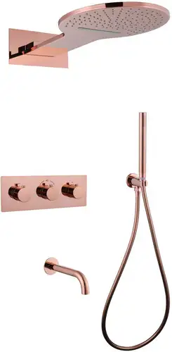 Душевая система Abber Wasser Kreis AF8150RG (розовое золото) - изображение в каталоге