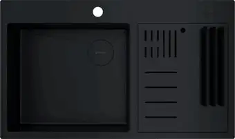 Кухонная мойка Omoikiri Akisame 86-2 Side gb (графит) - изображение в каталоге