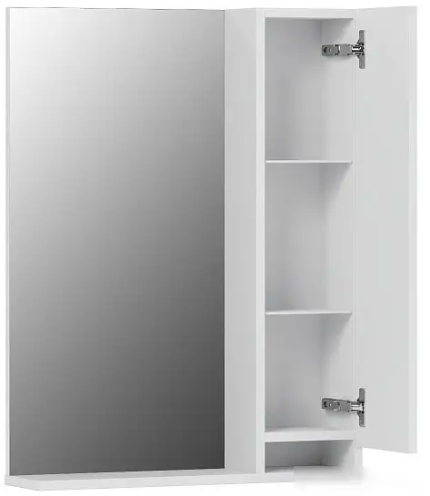 Belux Шкаф с зеркалом Клермонт В 60 Ш (1, белый глянцевый) – фото товара