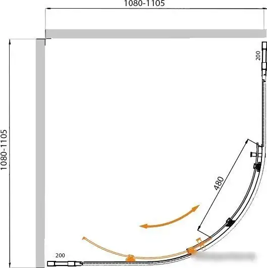 Душевой уголок Cezares MOLVENO-R-11-90+20-C-Cr-IV - фото товара