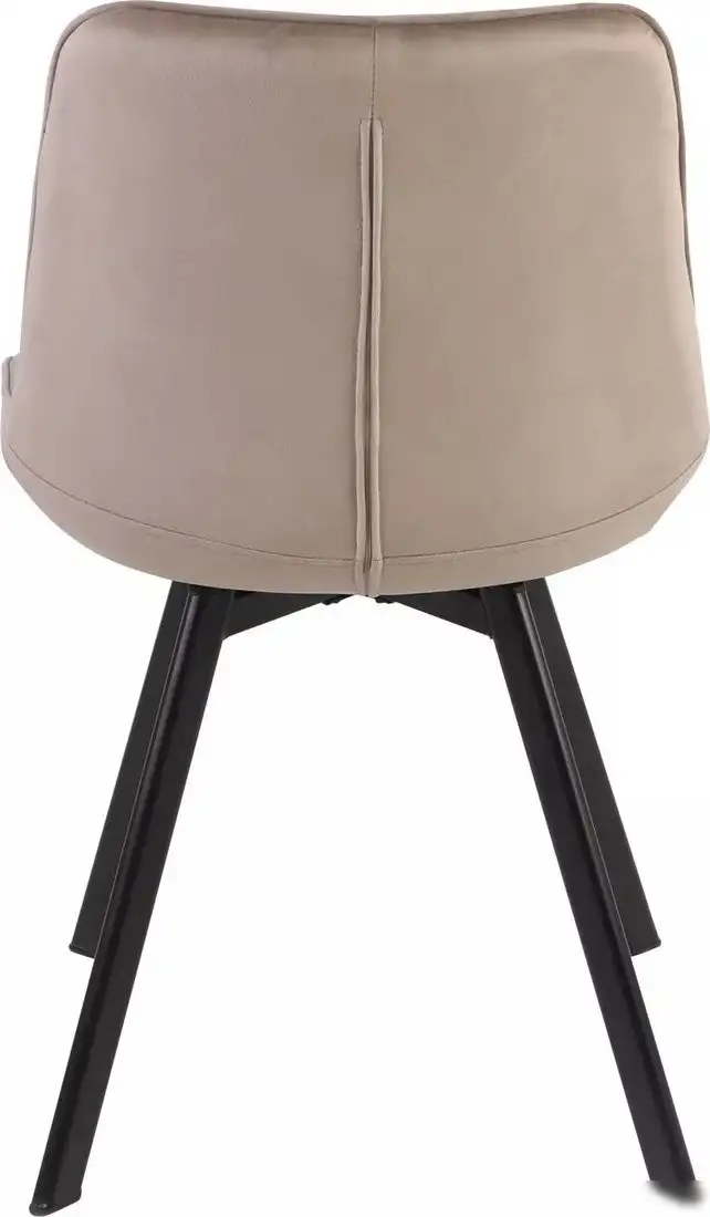 Стул Signal Monti Velvet Bluvel 40 (темно-бежевый/черный) – фото товара