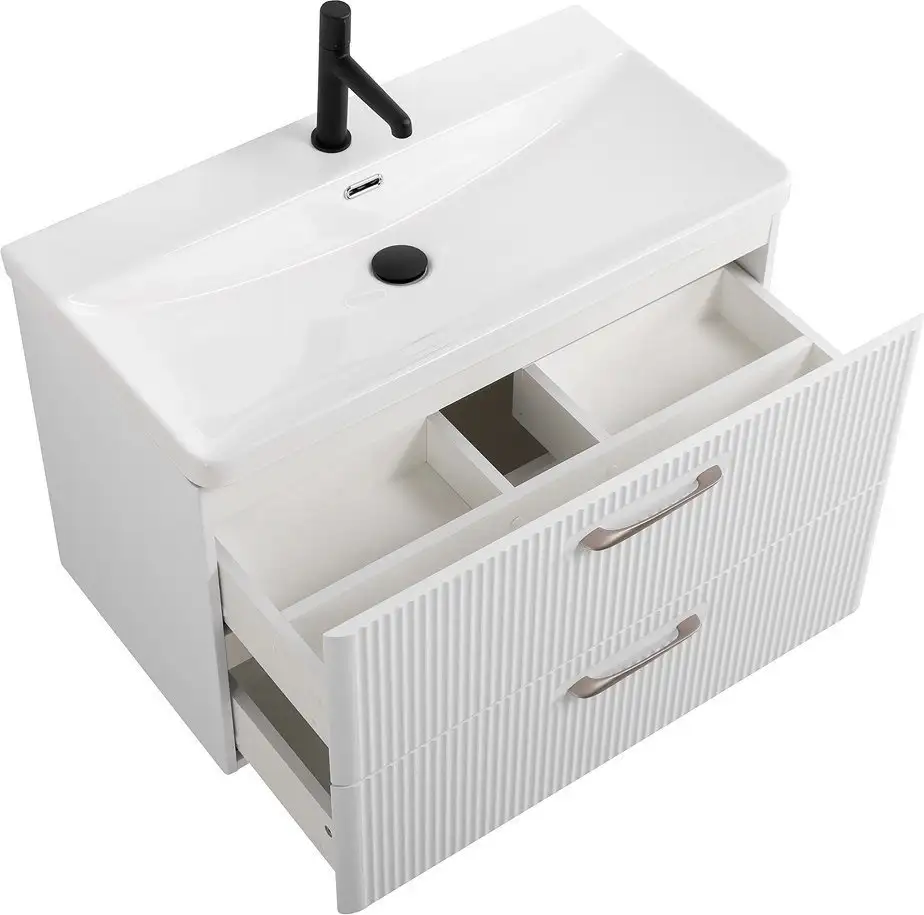 BelBagno Тумба под умывальник DUE-800-2C-SO-BM-P + BB-8076-3-80 – фото товара