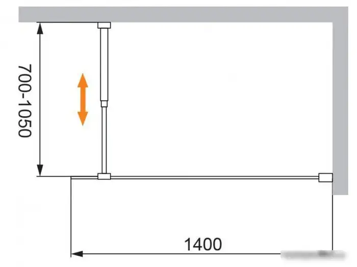 Душевая стенка Cezares LIBERTA-L-1-140-C-Cr - фото товара