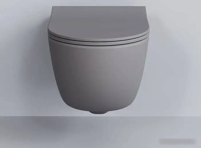 Унитаз Ambassador Abner 103T20301R (серый матовый, с тонким сиденьем) - фото товара