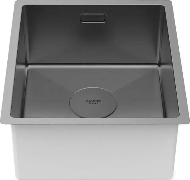 Кухонная мойка Paulmark Next 38 UNI PM213844-GM (черный/вороненая сталь) - фото товара