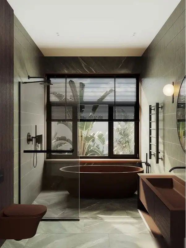 Душевая стенка MaybahGlass 89x195 MGD-733-6у (бронзовое стекло/черный) - фото товара