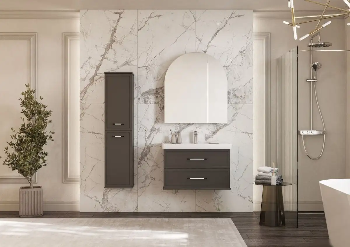 Акватон Шкаф с зеркалом для ванной Санта-Барбара 80 1A286502CB820 – фото товара