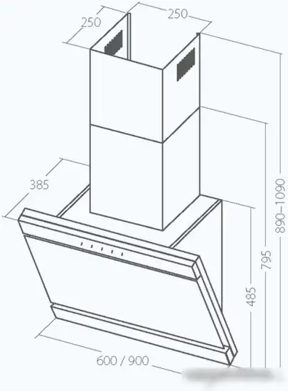 Кухонная вытяжка Akpo Kastos II 60 WK-9 (белый) - фото товара