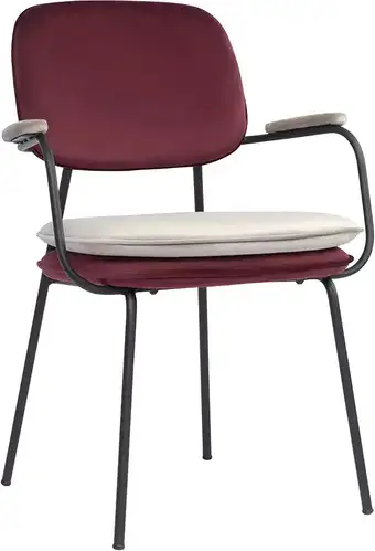 Стул с подлокотниками Bergenson Bjorn Pea BB0000618 (бордовый/бежевый) – изображение в каталоге