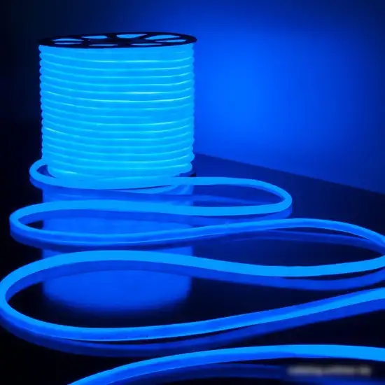 Гибкий неон Elektrostandard 220V 9.6W 144Led 2835 IP67 круглый синий a043550 – фото товара
