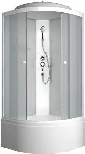 Душевая кабина Oda 8500BM (белый/матовое стекло) - предпросмотр изображения Душевая кабина Oda 8500BM (белый/матовое стекло) - изображение в каталоге