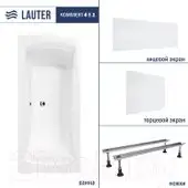 Ванна Lauter Belgravia 170x75 21110170 (с ножками, лицевым и торцевым экранами) - изображение в каталоге