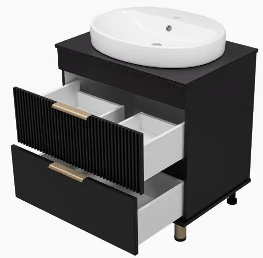 Brevita Тумба под умывальник Enfida 70 ENF-06070-0242Я (черный матовый) – фото товара