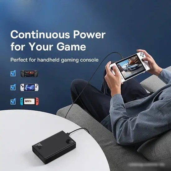 Внешний аккумулятор Baseus Adaman Digital Display Fast Charge Power Bank 140W 24000mAh (черный) – фото товара