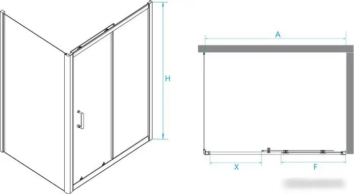 Душевой уголок RGW PA-74B (PA-14B + Z-050-2B) 410874119-14 110x90 (черный/прозрачное стекло) - фото товара