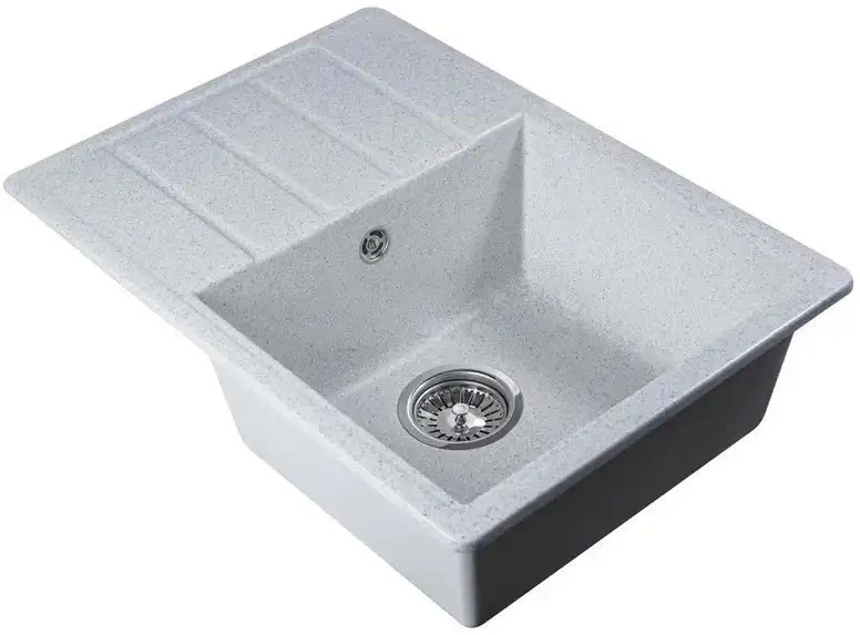 Кухонная мойка Marblan Recta R (серый, с сифоном) - фото товара