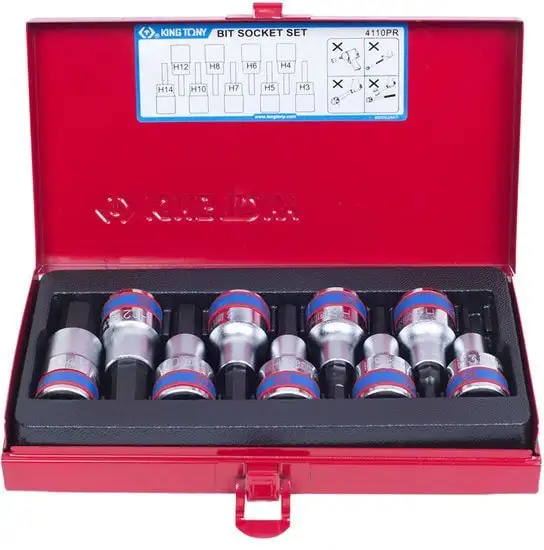 Набор торцевых головок King Tony 4110PR (9 предметов) – фото товара