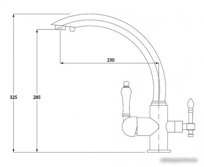 Смеситель Kaiser Vincent (черный мрамор) [31244-5 Bl] - фото товара