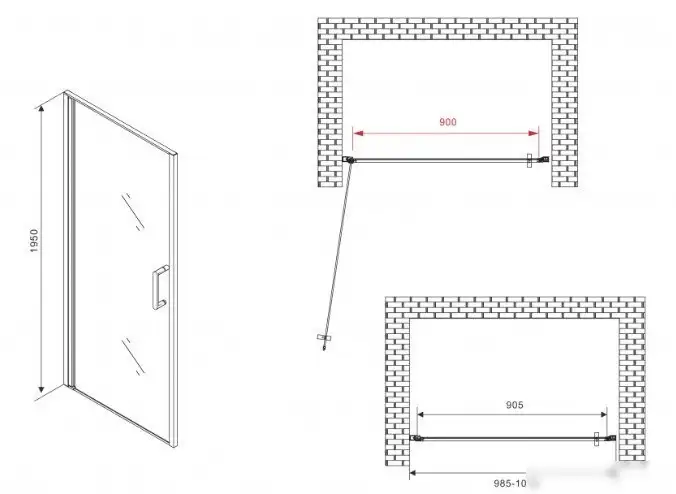 Душевая дверь Abber Sonnenstrand AG04100M - фото товара