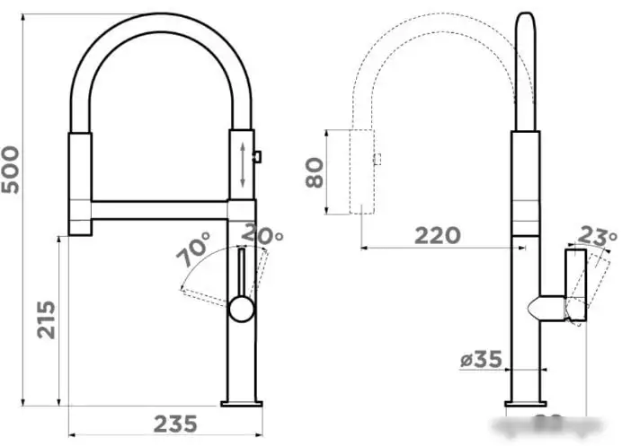 Смеситель Omoikiri Osaka C-WH (хром/белый) - фото товара