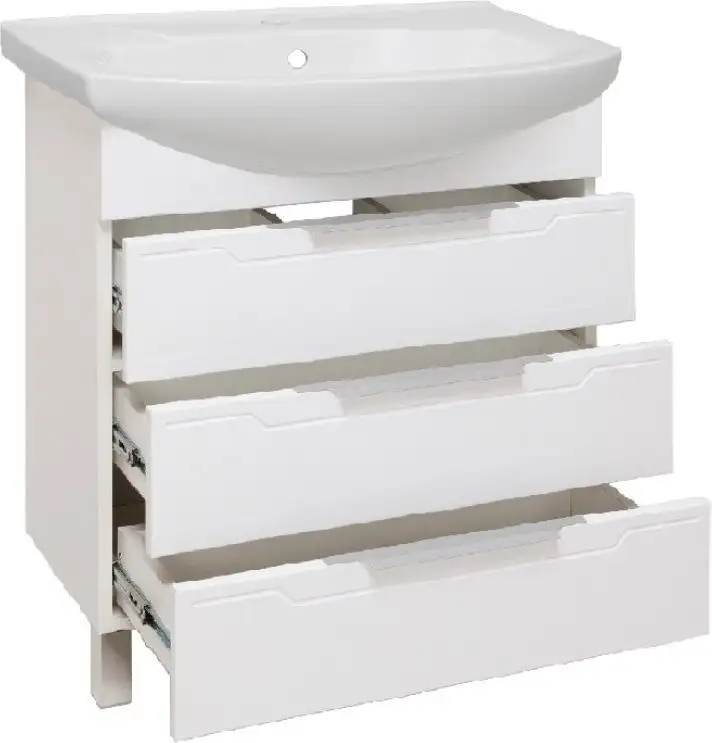 Runo Тумба с умывальником Runo Верона 75 + Элеганс 75 (напольная) – фото товара