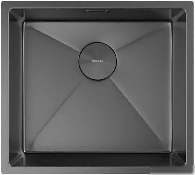 Кухонная мойка ZorG Zerox 49 U / IF PVD Gunblack - фото товара