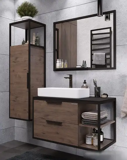 Grossman Тумба Лофт 90 109001 (веллингтон//черный) – фото товара