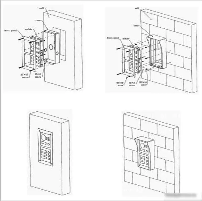 Аксессуар Dahua VTOF002 металлическая рамка для 2-х модулей Dahua – фото товара