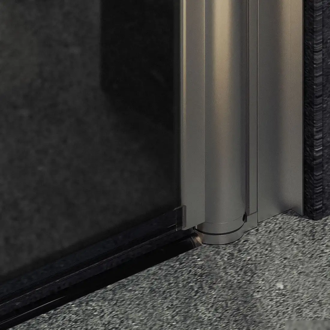 Душевая дверь MaybahGlass 80x198 MGD-807-5 (графитовое матовое стекло/хром матовый) - фото товара