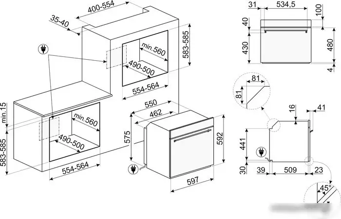 Электрический духовой шкаф Smeg SOP6302TX - фото товара