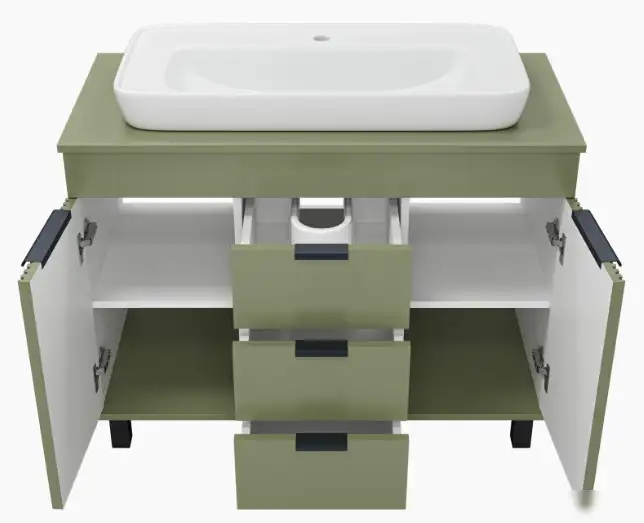 Brevita Тумба под умывальник Enfida 100 ENF-06100-0843Я (зеленый матовый) – фото товара