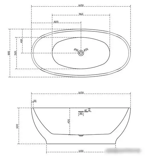 Ванна Abber 165x80 AB9207 - фото товара