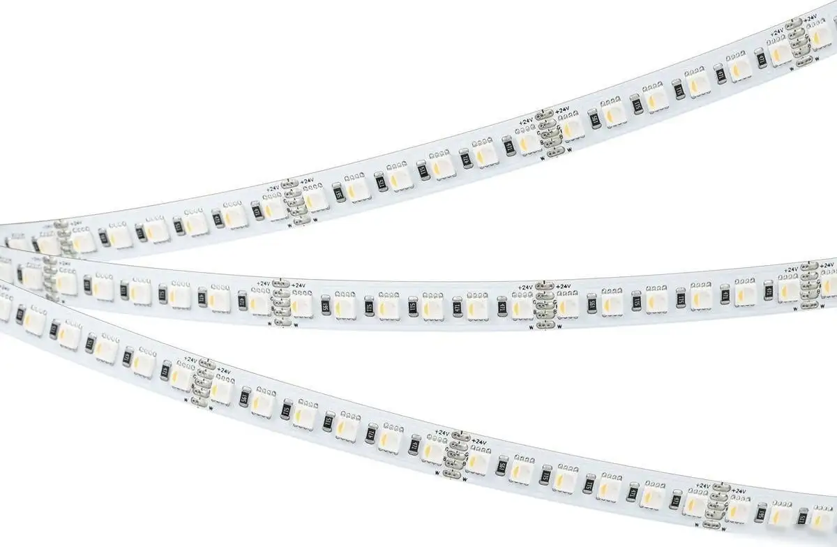 Светодиодная лента Arlight 5W/m 120Led/m 4040SMD разноцветный/холодный белый 5M RT-H120-10mm 24V RGBW-White-4-in-1 048748 – фото товара