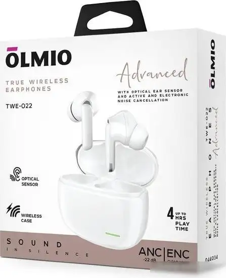 Наушники Olmio TWE-022 (белый) – фото товара