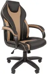 Офисное кресло CHAIRMAN 299 (экопремиум, черный/бежевый)