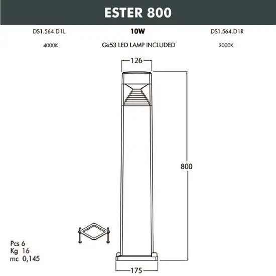 Садовый светильник Fumagalli Ester DS1.564.000.WXD1L – фото товара