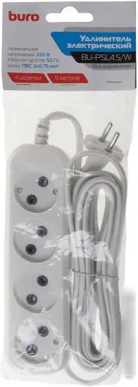 Сетевой фильтр Buro BU-PSL4.5/W – фото товара