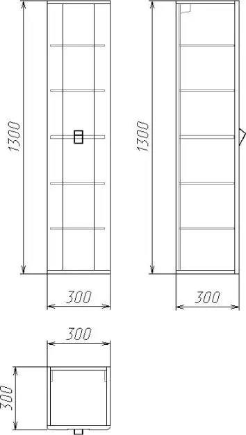 Grossman Шкаф-полупенал для ванной Норма 30 303012 – фото товара
