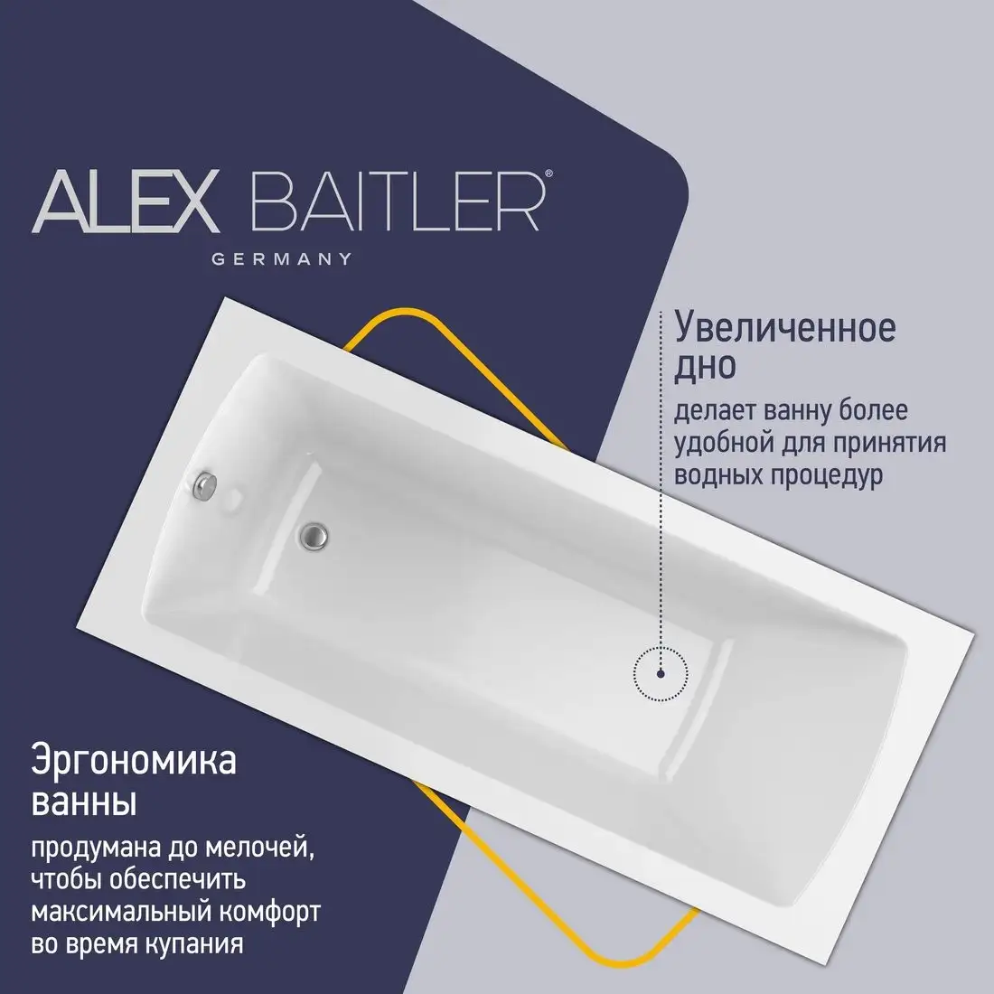 Ванна Alex Baitler Onega 175x70 - фото товара