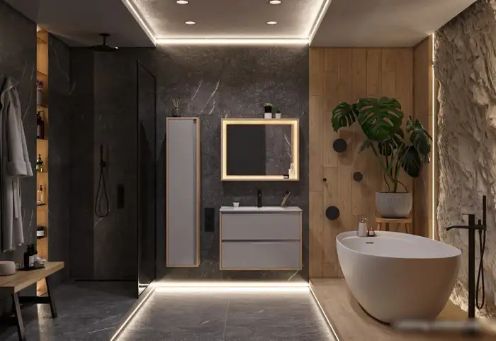 ЗОВ Тумба с умывальником Парма 90 P90LC0MSMC1A-OL90 (сталь/каштан) – фото товара