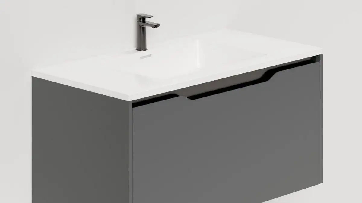 Salini Тумба под умывальник Smile 80 S800A (антрацит) – фото товара
