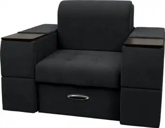 Кресло-кровать Сириус Лидер-13 ППУ 135x110 (Eva 11 велюр черный) – изображение в каталоге