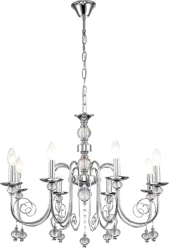 Подвесная люстра Escada Shine 678/8PL E14*40W Chrome – изображение в каталоге