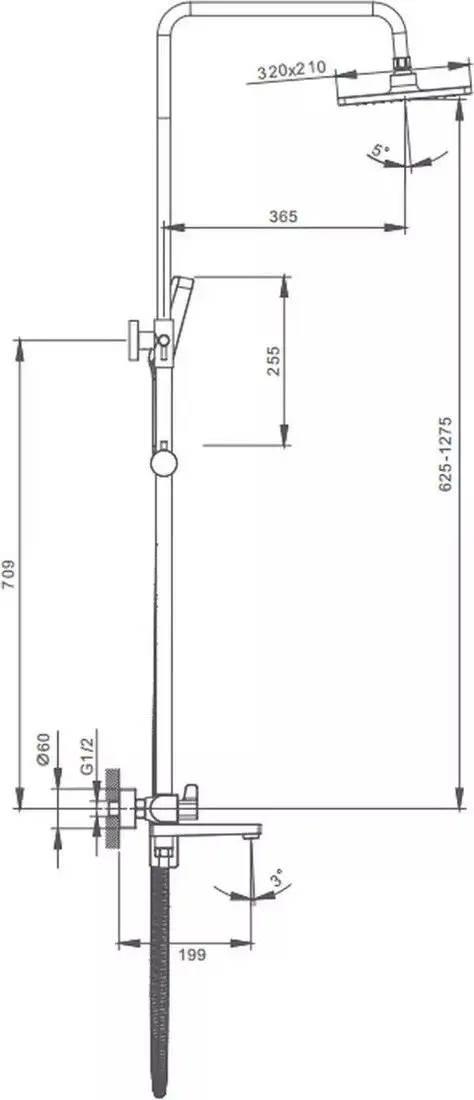 Душевая система Splenka S02.24.06 - фото товара