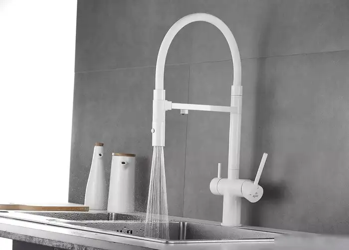 Смеситель Rose R958C (белый) - фото товара