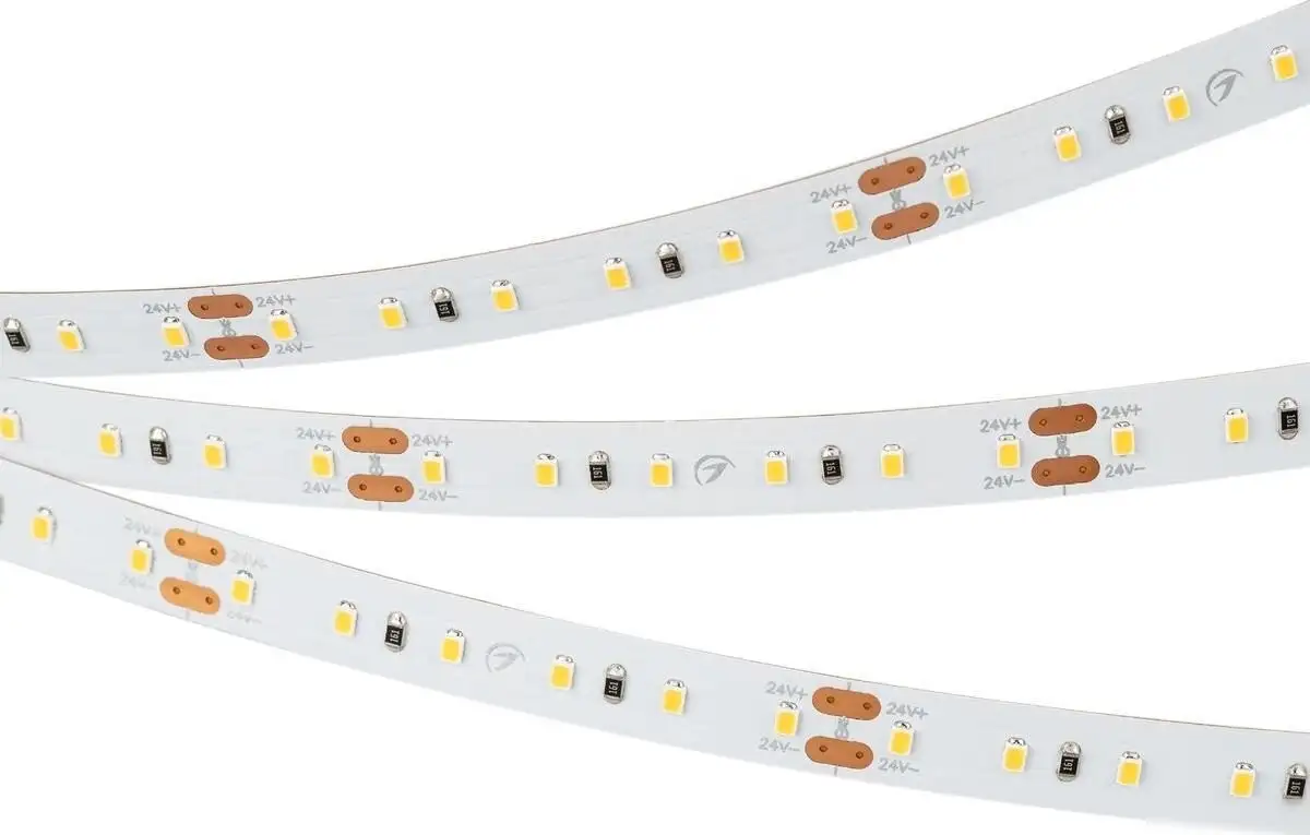 Светодиодная лента Arlight 6.5W/m 120Led/m 2216SMD теплый белый 5M MICROLED-M120-8mm 24V Warm3500 040585 – фото товара